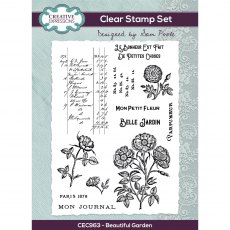 Creative Expressions Sam Poole Clear Stamp Set Beautiful Gardens