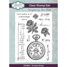 Creative Expressions Sam Poole Clear Stamp Set Timeless Roses | Set of 12
