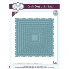 Sue Wilson Craft Dies Noble Collection Scalloped Squares | Set of 9