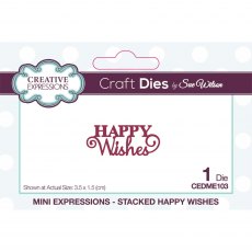 Sue Wilson Craft Dies Mini Expressions Collection Stacked Happy Wishes