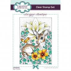Creative Expressions Designer Boutique Collection Clear Stamp Deer Friends