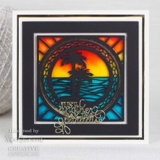 Sue Wilson Craft Dies Stained Glass Collection Beach Palms | Set of 4