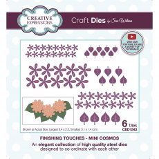 Sue Wilson Craft Dies Finishing Touches Collection Mini Cosmos | Set of 6