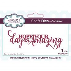 Sue Wilson Craft Dies Mini Expressions Collection Hope Your Day is Amazing