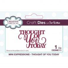 Sue Wilson Craft Dies Mini Expressions Collection Thought of You Today