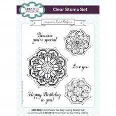 Creative Expressions Jamie Rodgers Clear Stamp Set Tea Bag Folding Pointy Petals