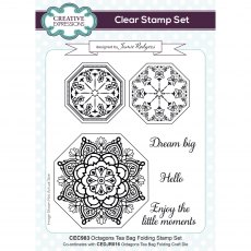 Jamie Rodgers Clear Stamp Set Tea Bag Folding Octagons | Set of 6