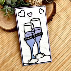 Creative Expressions Craft Dies One-Liner Collection Champagne Flutes | Set of 7