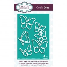 Creative Expressions Craft Dies One-Liner Collection Butterflies | Set of 4
