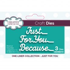 Creative Expressions Craft Dies One-Liner Collection Just For You | Set of 3
