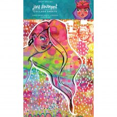 Jane Davenport  8 x 12 inch Collage Sheets Bright Girls | 8 sheets
