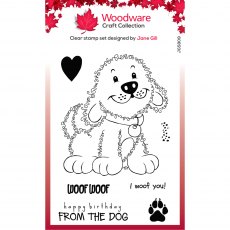 Woodware Clear Stamps Fuzzie Friends Parker The Puppy | Set of 7