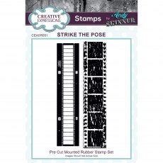 Creative Expressions Pre Cut Rubber Stamp by Andy Skinner Strike The Pose | Set of 2