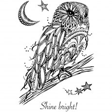 Creative Expressions Designer Boutique Collection Clear Stamp Doodle Owl | Set of 5