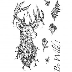 Creative Expressions Designer Boutique Collection Clear Stamp Doodle Deer | Set of 7