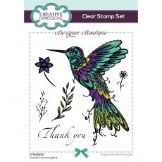 Creative Expressions Designer Boutique Collection Clear Stamp Doodle Hummingbird | Set of 6