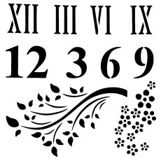 IndigoBlu Stencil Roman Numbers | 6 x 6 inch
