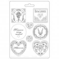 Stamperia Soft Mould Provence Plates and Hearts | A4