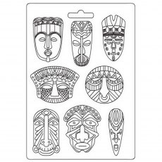 Stamperia Soft Mould Savana Tribal Masks | A4