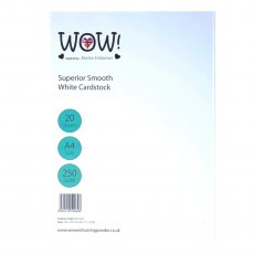 Wow A4 Superior Smooth White Cardstock | 20 sheets