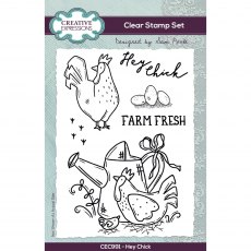 Creative Expressions Sam Poole Clear Stamp Set Hey Chick | Set of 6