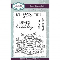 Creative Expressions Sam Poole Clear Stamp Set Bee-you-tiful Beehive | Set of 4