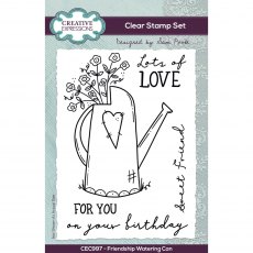 Creative Expressions Sam Poole Clear Stamp Set Friendship Watering Can | Set of 5