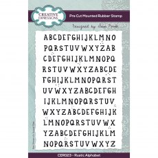 Creative Expressions Sam Poole Rubber Stamp Rustic Alphabet