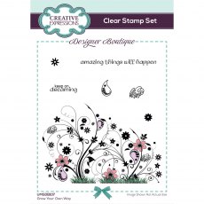 Creative Expressions Designer Boutique Collection Clear Stamps Grow Your Own Way | Set of 7