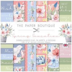 The Paper Boutique Spring Sensation 8 x 8 inch Embellishment Pad | 36 sheets