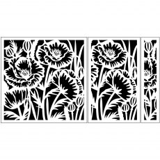 Creative Expressions Stencils By Jamie Rodgers Poppy Garden | Set of 3