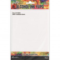 Ranger Tim Holtz 5 x 7 inch Alcohol Ink Translucent Yupo Paper | 10 sheets