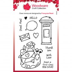 Woodware Clear Stamps Snail Mail | Set of 11
