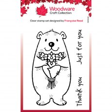 Woodware Clear Stamps Flower Bear | Set of 3