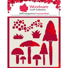 Woodware Stencil Mushrooms | 6 x 6 inch