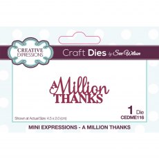 Sue Wilson Craft Dies Mini Expressions Collection A Million Thanks
