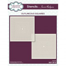 Creative Expressions Stencils By Jamie Rodgers Outline Duo Squares | Set of 2