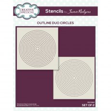 Creative Expressions Stencils By Jamie Rodgers Outline Duo Circles | Set of 2
