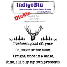 IndigoBlu A7 Rubber Mounted Stamp Dinkie Good All Year
