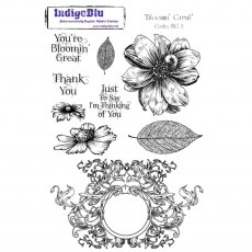 IndigoBlu A5 Rubber Mounted Stamp Bloomin' Great | Set of 10