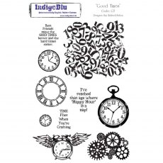 IndigoBlu A5 Rubber Mounted Stamp Good Times | Set of 10