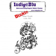 IndigoBlu A7 Rubber Mounted Stamp Dinkie Vintage Flourish
