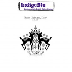 IndigoBlu A6 Rubber Mounted Stamp Merry Christmas Deer