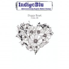 IndigoBlu A6 Rubber Mounted Stamp Poppy Heart