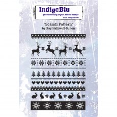 IndigoBlu A6 Rubber Mounted Stamp Scandi Pattern