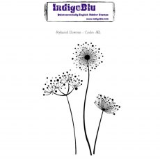 IndigoBlu A6 Rubber Mounted Stamp Stylised Flowers | Set of 3