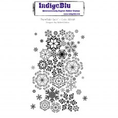 IndigoBlu A6 Rubber Mounted Stamp Snowflake Lace