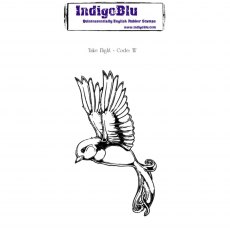 IndigoBlu A6 Rubber Mounted Stamp Take Flight