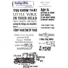 IndigoBlu A5 Rubber Mounted Stamp Little Voice | Set of 6