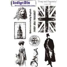 IndigoBlu A5 Rubber Mounted Stamp Pomp and Pageantry | Set of 9